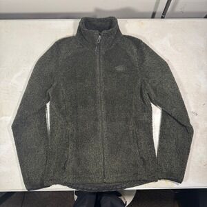 THE NORTH FACE Jacket Womens Small Fleece Long Sleeve Full Zip Green